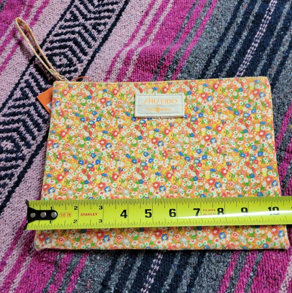 🛒🛍️💥NWT Tori Burch shishiedo orange floral makeup bag 10 ×8 - Picture 6 of 10